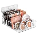 TWUTGAYW Eyeshadow Palette Organizer, Acrylic Makeup Palette Storage Organiser, Clear Skincare Organiser Holder for Vanity Cosmetics Makeup Drawers Contertop Bedroom Cabinet-7 Sections