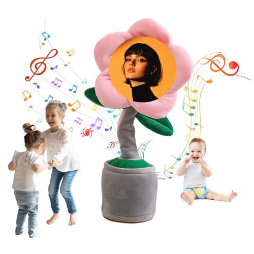CCZUIML Girasol parlante Personalizado Que bailará y repetirá lo Que digas, Divertido Cactus parlante bailarín, Juguete de Peluche para niños, niñas, bebés, Juguetes de cumpleaños de Navidad
