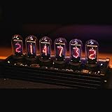 nixie tube watch steve wozniak Nixie Röhrenuhr-Simulation: Elekstube IPS-Uhr Simulation der elektronischen Uhr, installiert 6 Stück 2,9 cm IPS-LCD-Bildschirm mit Glasröhre, die fast das gleiche Aussehen wie die Nixie-Röhre beim Einschalten ist