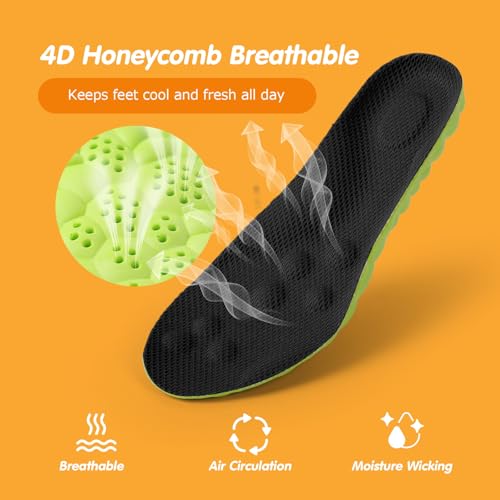 Image of 4D Cloud-Soft Comfort Insoles for Kids and Youth - Trim-to-Fit Insoles with Arch Support and Shock Absorption - Breathable Memory Foam Kids Shoe Inserts Designed for Growing Feet (US Youth 3Y - 4Y)