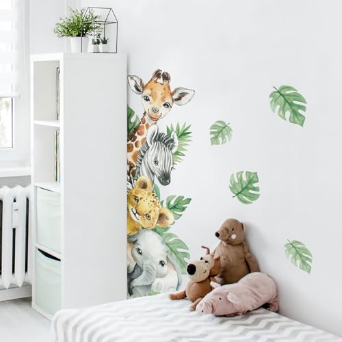Tanlaby vinilos de animales 29x23in jungla para pared miniatura 4