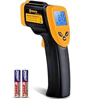 Etekcity Infrarot-Thermometer, Temperaturmessgerät -50°C bis +450°C - digital Laser Infrarot Thermometer für Küche, Pizzaofen, Grill, Backen - Nicht für Menschen - Gelb/Schwarz