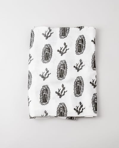 Image of Christian Catholic Baby Swaddle Receiving Blanket (Our Lady of Guadalupe)