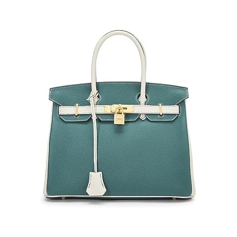 Hermès, Pre-Loved Malachite & Nata Clemence Horseshoe Birkin 30, Malachite Cover