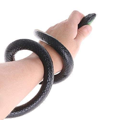 Boscaiola24 The Original Fake Snake Toy Pack - Large Black Rubber Snakes Realistic & Plastic Snake Prank to Keep Birds Away, Toy Snake That Looks Real, Realistic Snake Toy Pack of 6 Pieces