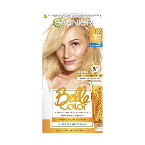 Garnier Belle Color 112 Blond Très Très Clair Doré Naturel Coloration Crème Permanente Cheveux