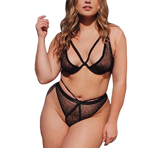 Lingerie érotique pyjama sexy black en deux pièces aux finitions délicates