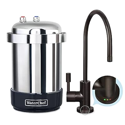 WaterChef Premium Under-Sink Water Filtration System U9000 w/Intelligent Monitor (Oil-Rubbed Bronze Designer Faucet), Certified for 78 Contaminants, 1,000 Gal. - Made in USA