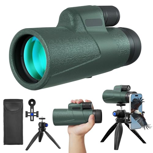 12x50 HD Monocular for Adults High Powered with BAK4 Prism & FMC Lens,Lightweight with Smartphone