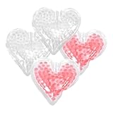 TOYZFRIENDY 4 Stück Kleine Herzförmige Gel kühlakkus Reusable Kühl Wärmepack für Schmerztherapie Schönheitsbehandlung und Vielseitige Anwendung bei Verletzungen und Entspannung