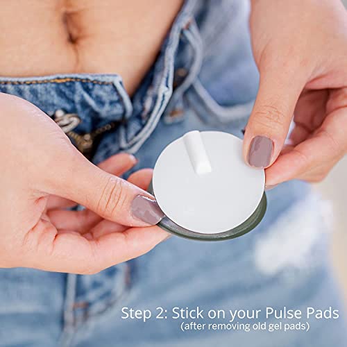 pixie pulse replacement pads - replacement gel pads for menstrual cramps unit - pack of 20 10 pairs