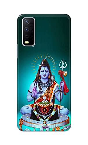 Image of Printed Hard Back Cover Case for Vivo Y12s | Y12s 2021 | Y12G | Y20A | Y20G Back Cover (Lord Shiva) -1803