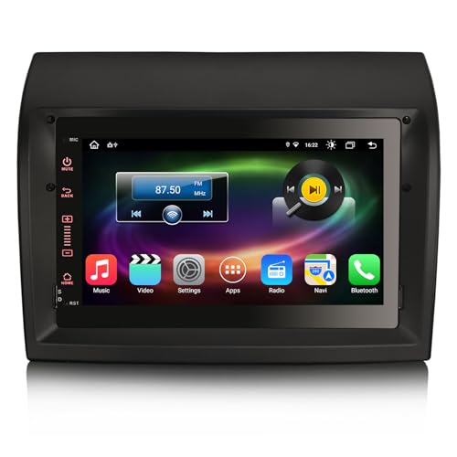 Erisin 8-Core 4GB+64GB Android 14 Car Stereo with Sat Nav for FIAT DUCATO CITROEN JUMPER PEUGEOT BOXER Car Radio Bluetooth Support Wireless CarPlay DAB+ Wifi DVR Android Auto GPS DSP USB RDS FM