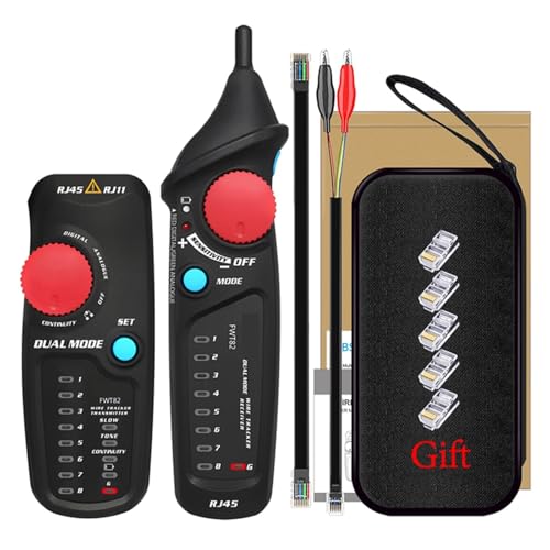Rastreador de cables red FWT82 y comprobador de línea con generador de tonos para telefonía