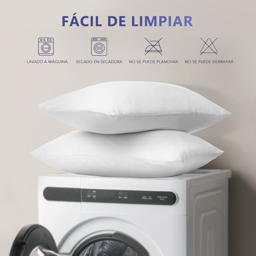 Miniatura 3 de Easy Speed Relleno Cojin 30x50 2 Unidades , Relleno De Cojín Fibra Hueca Siliconada 100 Poliéster,Suave Sofa Cojines Decorativo Cama,Para Casa, Dormitorio