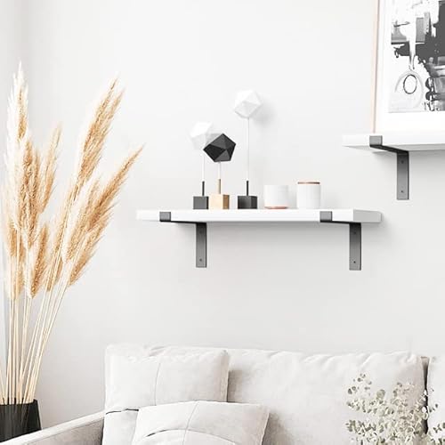 Luckin 8 Inch Wall Shelf Brackets (Fit 7.25" Board) 4-Pack+8 Inch Wall Shelf Brackets (Fit 7.25" Board) 4-Pack #TOP11