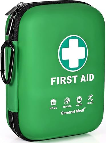 General Medi First Aid Kit - 170 Pieces Hard Case and Lightweight...