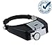 Produktbild Bidetu LED Stirnlupe Kopflupe Lupenbrille Brillenlupe Licht Lampe Leuchte Lupe Stirnband 1,5x-8x mit LED Beleuchtung Licht für Brillenträger,Schmuck,Diamant