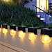 SOPOTUTU Solar Stair Lamp Warm LED Solar Outdoor Light for Garden Deck Fence Handrail Energy-Saving Step Lighting Tool with Easy Installation