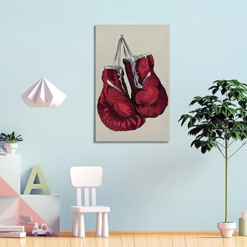 Affiche murale moderne boxe WIZIGM gants rétro déco 30x45 - 4