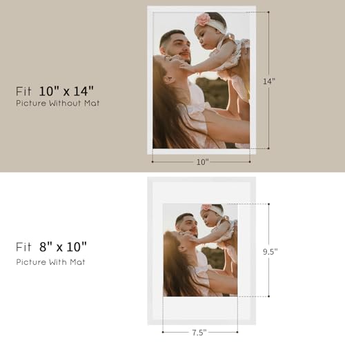 10x14 Oak Wood Picture Frame - 10"x14" Poster Frames for Wall, 10x14 Picture Frames for Wall, 10 x 14 Picture Frames, 10 x 14 Frames for Wall(1 Pack, White)