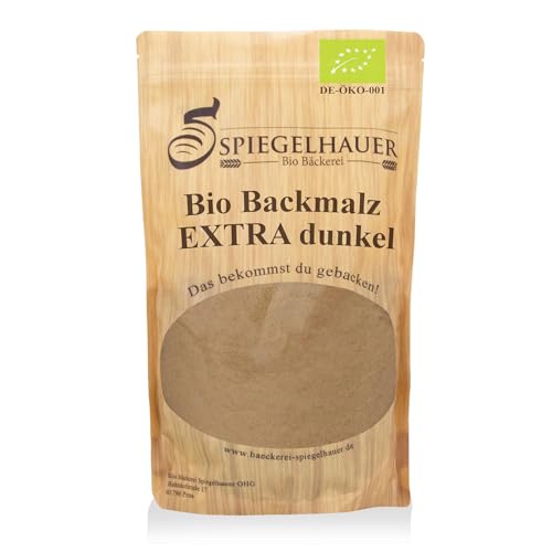 Bäckerei Spiegelhauer Bio Backmalz extra dunkel 200g inkatives Backmalz für Brot und Brötchen Gerstenmalzmehl