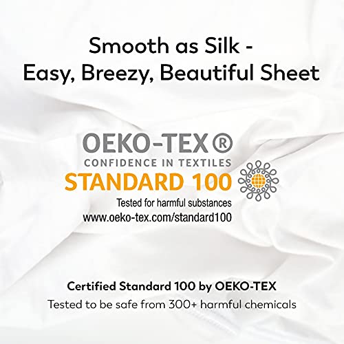Color Sense Full Dark Gray, 100% Cotton Sheet Set, 300 Thread Count, Wrinkle-Resistant, Ultra Soft & Silky Sateen Hotel Quality Bed Sheets With Elasticized Deep Pocket, 4 Piece Cotton Bedding Set #TOP6