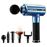 Fusion FX Heated Percussion Massage Gun - Deep Tissue Massager for Muscle Pain Relief, Enhanced Recovery for Athletes & Percussive Therapy - 3 Auto Modes, 5 Powerful Speeds, Handheld Electric Device