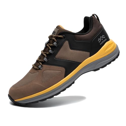 COTTIMO Waterproof Hiking Shoes Men, Lightweight Breathable Trekking Trails Shoes Outdoor Shoes