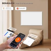 Behaglich Infrarotheizung 800 Watt, Infrarotheizung Wandmontage mit bis zu 120 °C für 10–18 m², Smart-Elektroheizung mit Thermostat & WiFi, Überhitzungsschutz, TÜV-geprüft, 10 Jahre Garantie – Ansicht 2