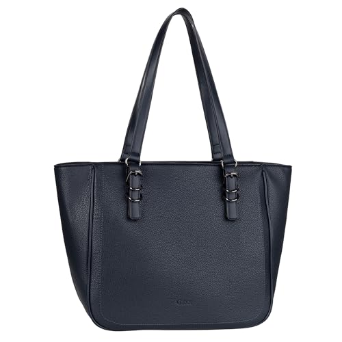 Gabor bags Galinna Damen Shopper Umhängetasche Reißverschluss Groß Blau