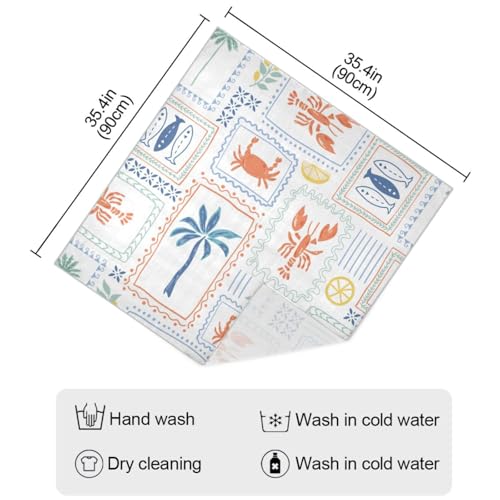 Tropical Lobster Pattern Head Scarf for Women 35" Like Silk Satin Scarf Head Wraps Headband Tie Sleeping at Night Fashion Bandana Headscarf4