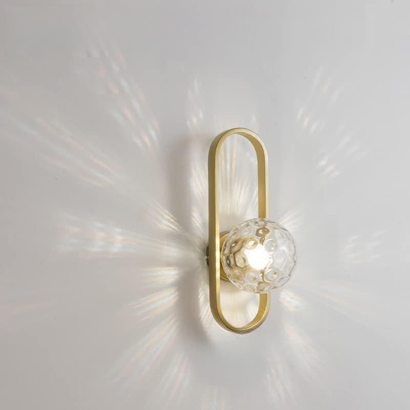 Lámpara de pared de pasillo de vidrio minimalista para decoración interior de dormitorio y porche