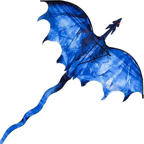 Beyond Your Thoughts Huge Kite for Kids and Adults Easy to Fly Single Line String with Tail for Beach Trip Park Family Outdoor Games and Activities Ice Dragon Cover