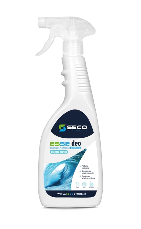 SECOSTORE - ESSE DEO - Deodorante per ambienti igienizzante - essenza marina - 6 flaconi da 750 ml