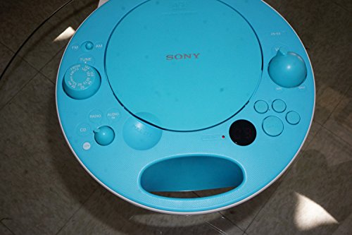 Sony ZS-E5 Boombox Player with CD-R-RW, FM-AM Radio and Audio IN - Aqua