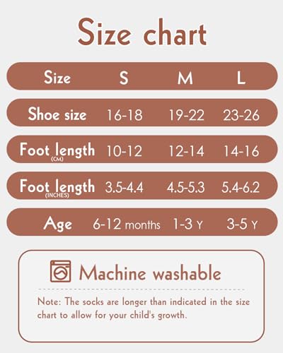 Kyopp 5 Paar Stoppersocken Baby Kleinkinder ABS rutschfeste Socken Tiermotive Kindersocken Animals Baumwolle Crew Socks