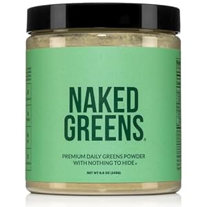 NAKED Super Greens Powder Organic Greens Supplement – Only 10 Premium Ingredients – Vegan, Non-GMO, Prebiotic and Probiotic – 35 Servings