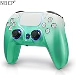 NBCP Game Controller for PS4, Gamepad Joystick Controllers for PlayStation 4,Turbo,1200mAh Battery/Dual Motors/6-Axis Gyro/3.5mm Audio Jack/Hall Effect Sensor (Dark Green)