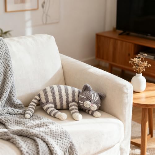 Kit crochet débutant complet pour crocheter un mignon chat en laine - 3