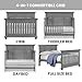 Oxford Baby Weston 4-in-1 Convertible Baby Crib, Dusk Gray, GreenGuard Gold Certified