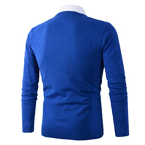 Mens Casual Basic Designed V-Neck Pullover Sweater2