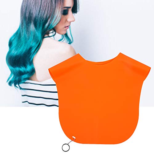 Capa de peluquería de silicona naranja para corte y tinte miniatura 3