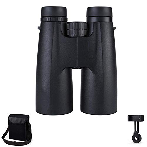 Telescopio portátil Alta Potencia, binoculares potentes, binoculares Impermeables, Lente prismática BAK4 12x50 con Soporte para teléfono Inteligente para Adultos y Deportes Viaje.
