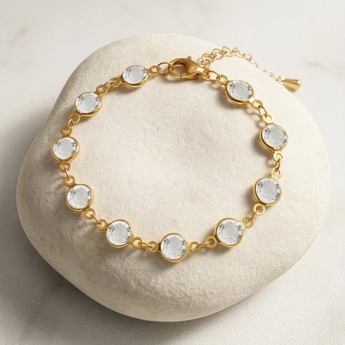 Image of IXIA by GIVA 18k Gold Tone Plated Crystal Circuit Gold Plated Bracelet | Gifts for Women & Girls | Waterproof, Anti Tarnish, Skin Safe Jewellery,