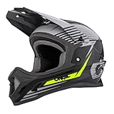 O'NEAL | Motocross-Helm | Kinder | MX Enduro | ABS-Schale, Sicherheitsnorm ECE 22.05, Lüftungsöffnungen für optimale Belüftung & Kühlung | 1SRS Youth Helmet Stream | Grau Neon-Gelb | Größe L