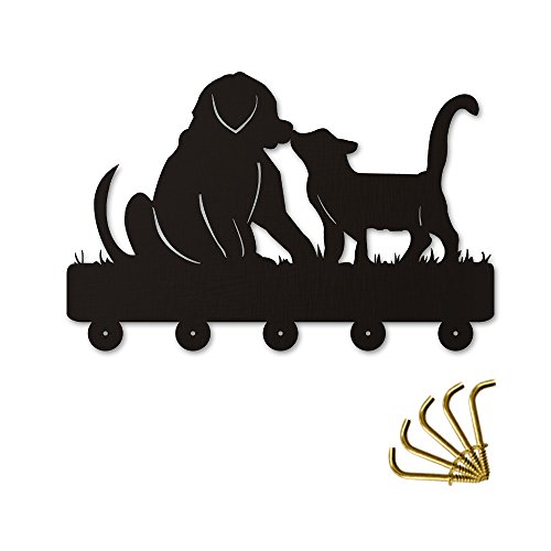 Dog And Cat Design Key Hook Wall Hanger Heavy Duty Clothes Handbag Coat Dog Leash Holder Key Holder Rack For Animals Owner #TOP2