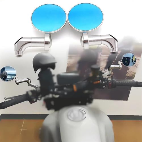 Espejo retrovisor lateral para kit accesorios SYM Fiddle5 de aluminio negro 4