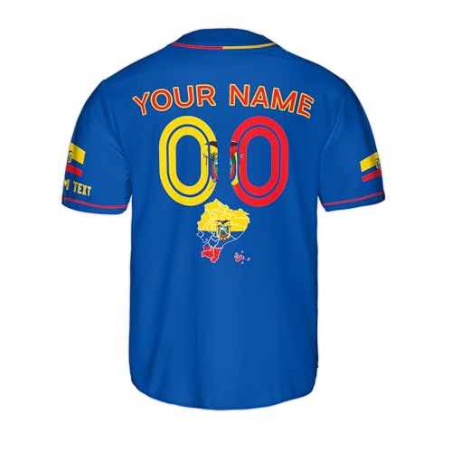 Jersey de Béisbol personalizado Ecuador para hombres miniatura 6