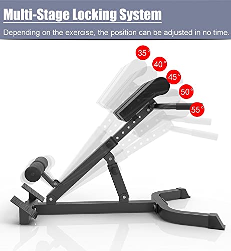Opvouwbare Hyperextension Romeinse stoel voor thuis Gym, Heavy Duty verstelbare rugverlengbank oefenapparatuur voor buiktraining, belastingen 300kg - Image 4